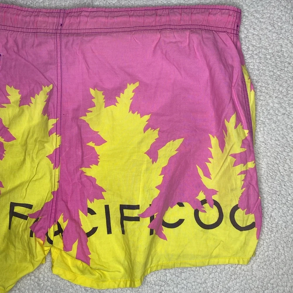 Vintage Ocean Pacific OP Colorful AOP Swim Trunks: Size Extra Large